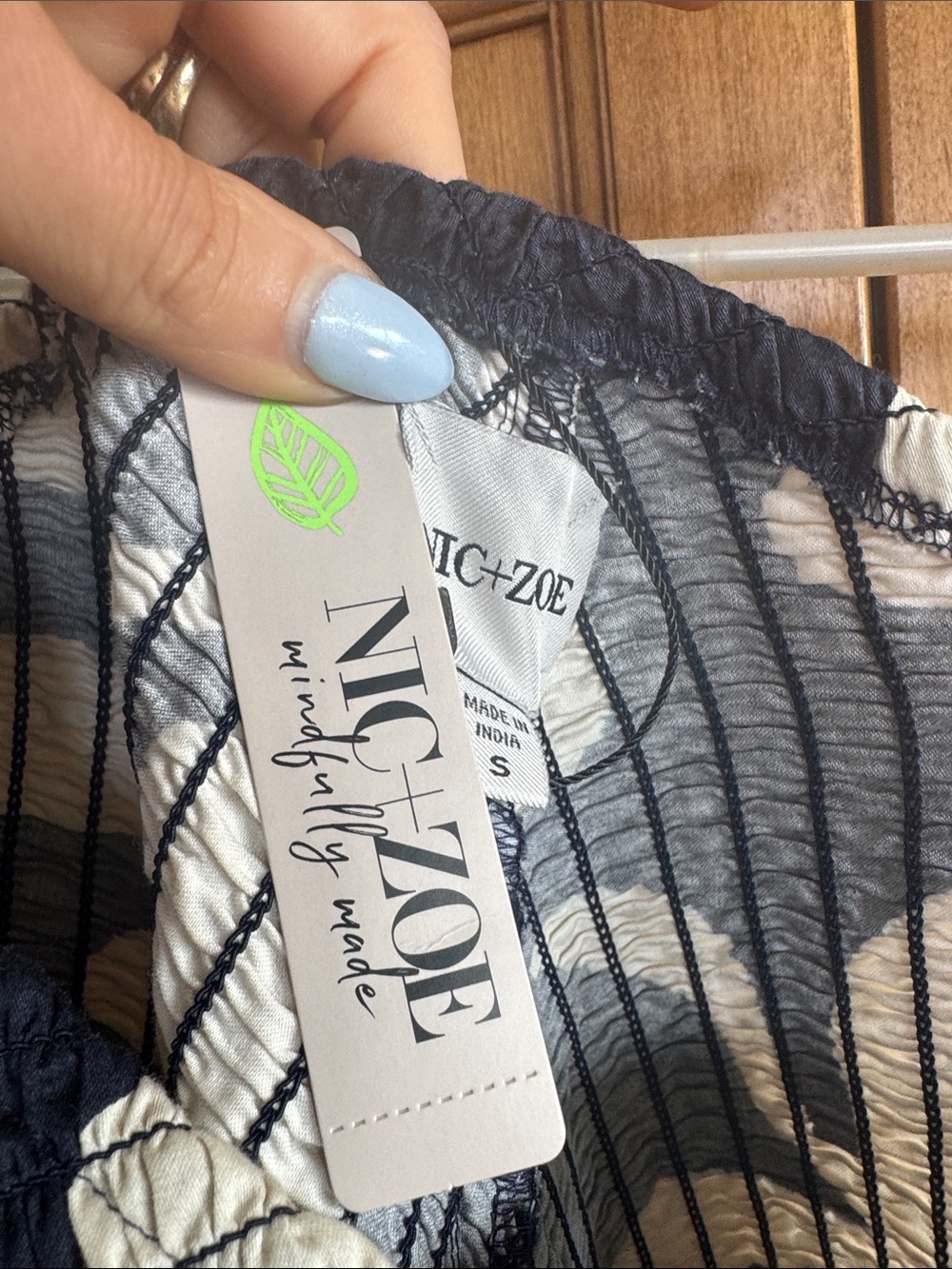 NIC+ZOE Navy and Cream Glowing Flower Sarah Dress - Picture 10 of 11